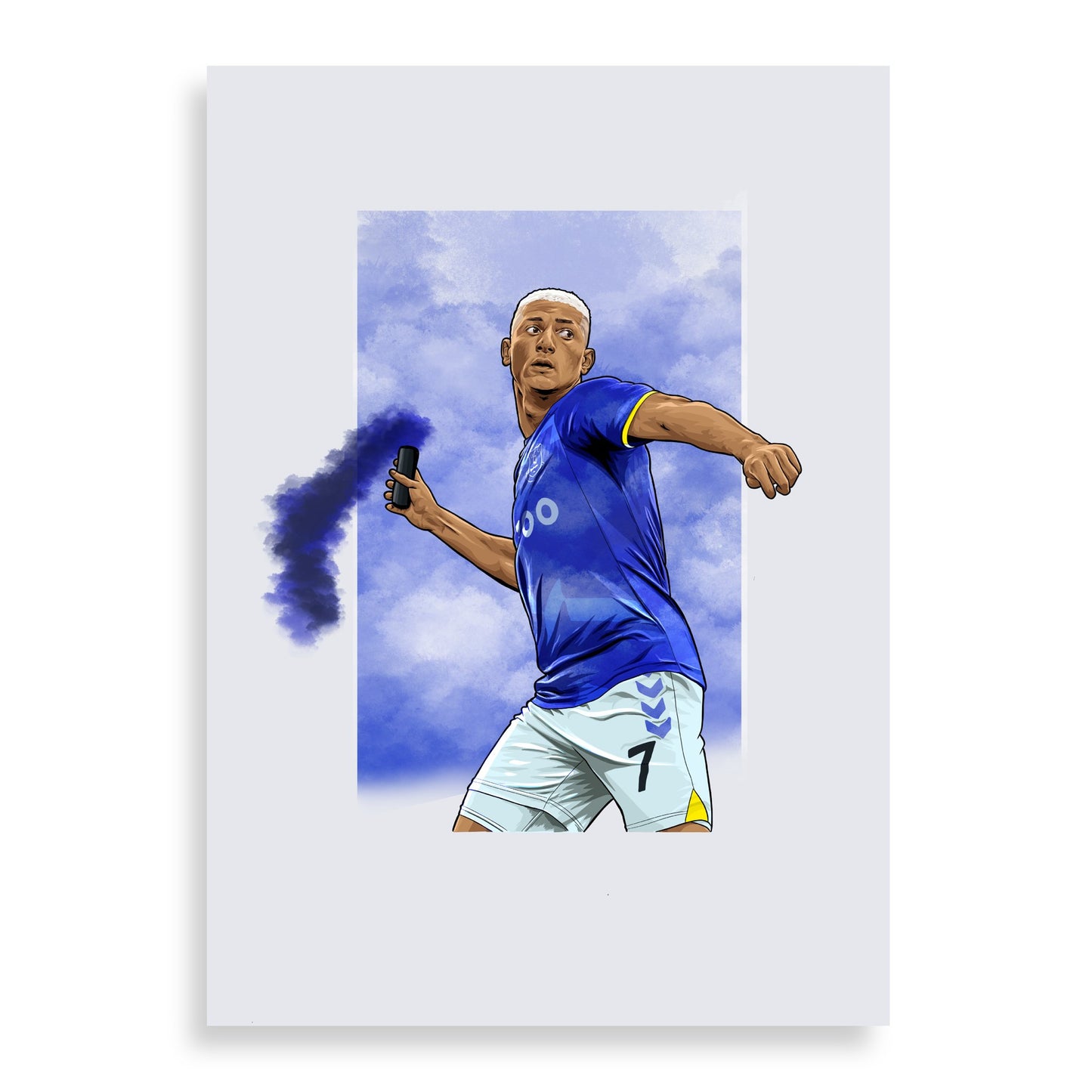 Richarlison Everton Print - Flare Throwing - Forever Everton