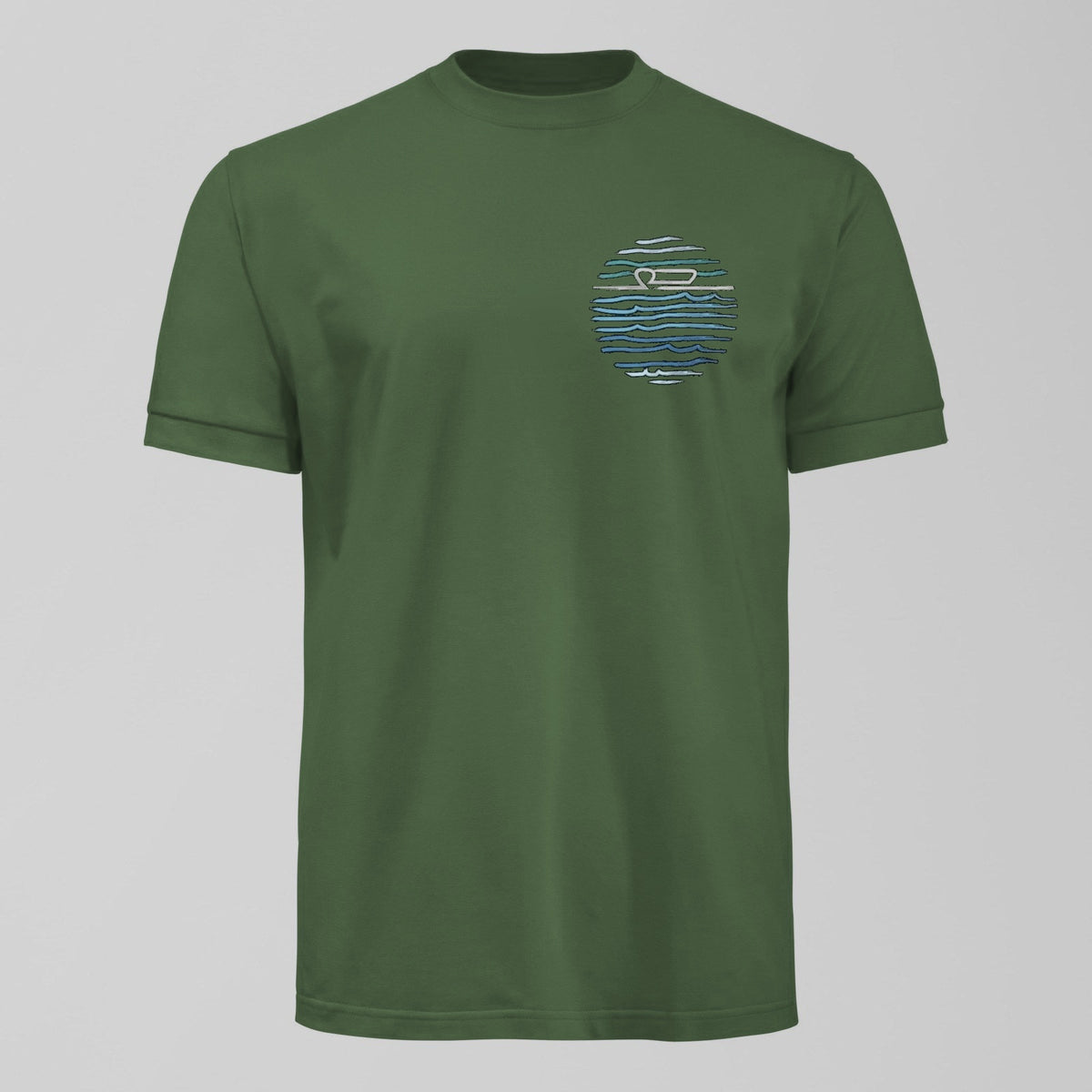Royal Blue Mersey Small Design T-Shirt in Green by Forever Everton