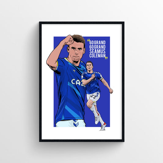 Seamus Coleman 21/22 Everton print - 60 Grand 60 Grand - Forever Everton