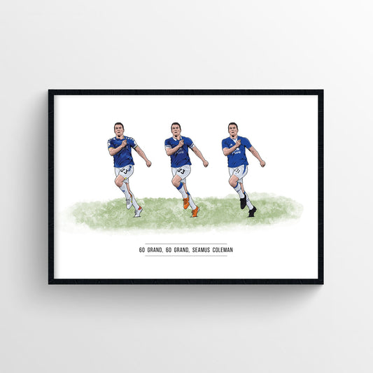 Seamus Coleman Everton Print - Evolution - Forever Everton