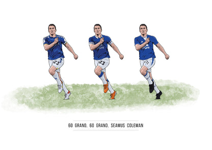 Seamus Coleman Everton Print - Evolution - Forever Everton