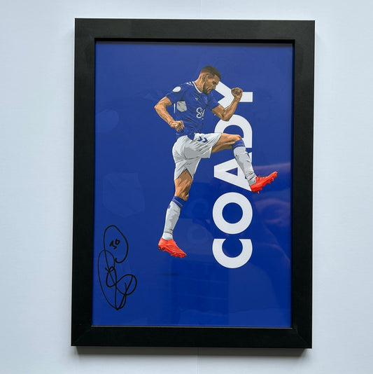 Signed A4 Framed Conor Coady Print - Forever Everton