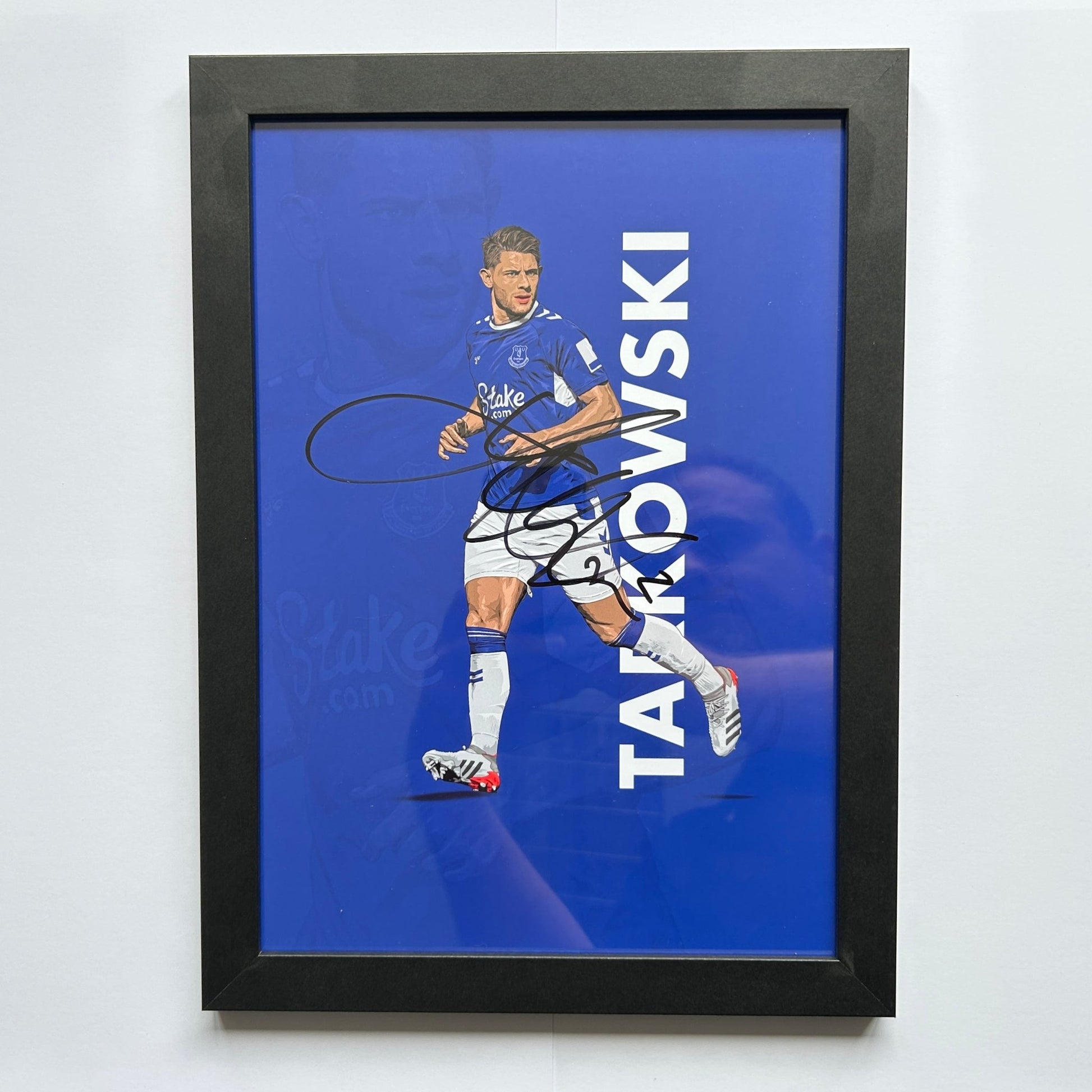 Signed A4 Framed James Tarkowski Print - Forever Everton