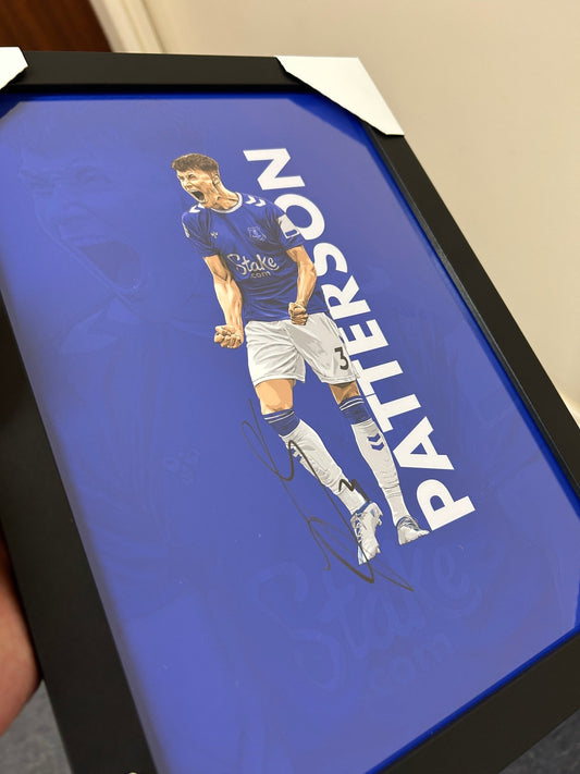 Signed A4 Framed Nathan Patterson Print - Forever Everton