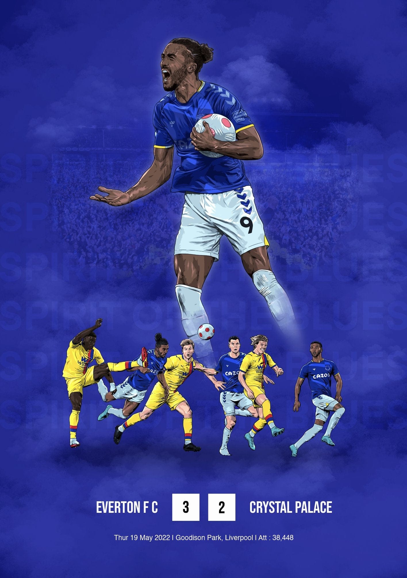 Spirit of the Blues - Limited Edition Artwork - Forever Everton