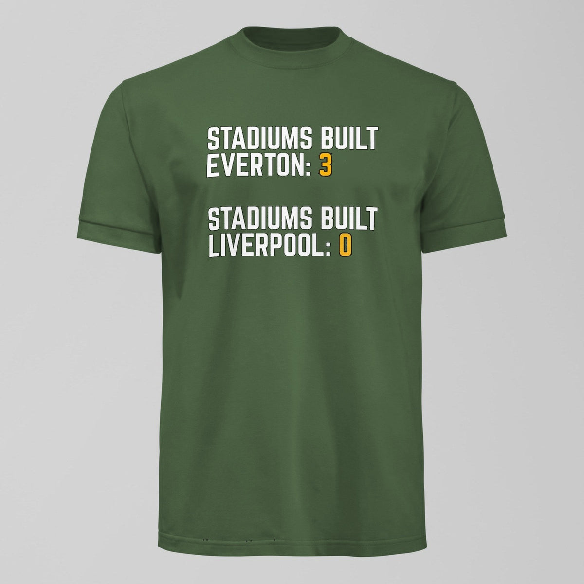 Stadiums Built T-Shirt in Green by Forever Everton
