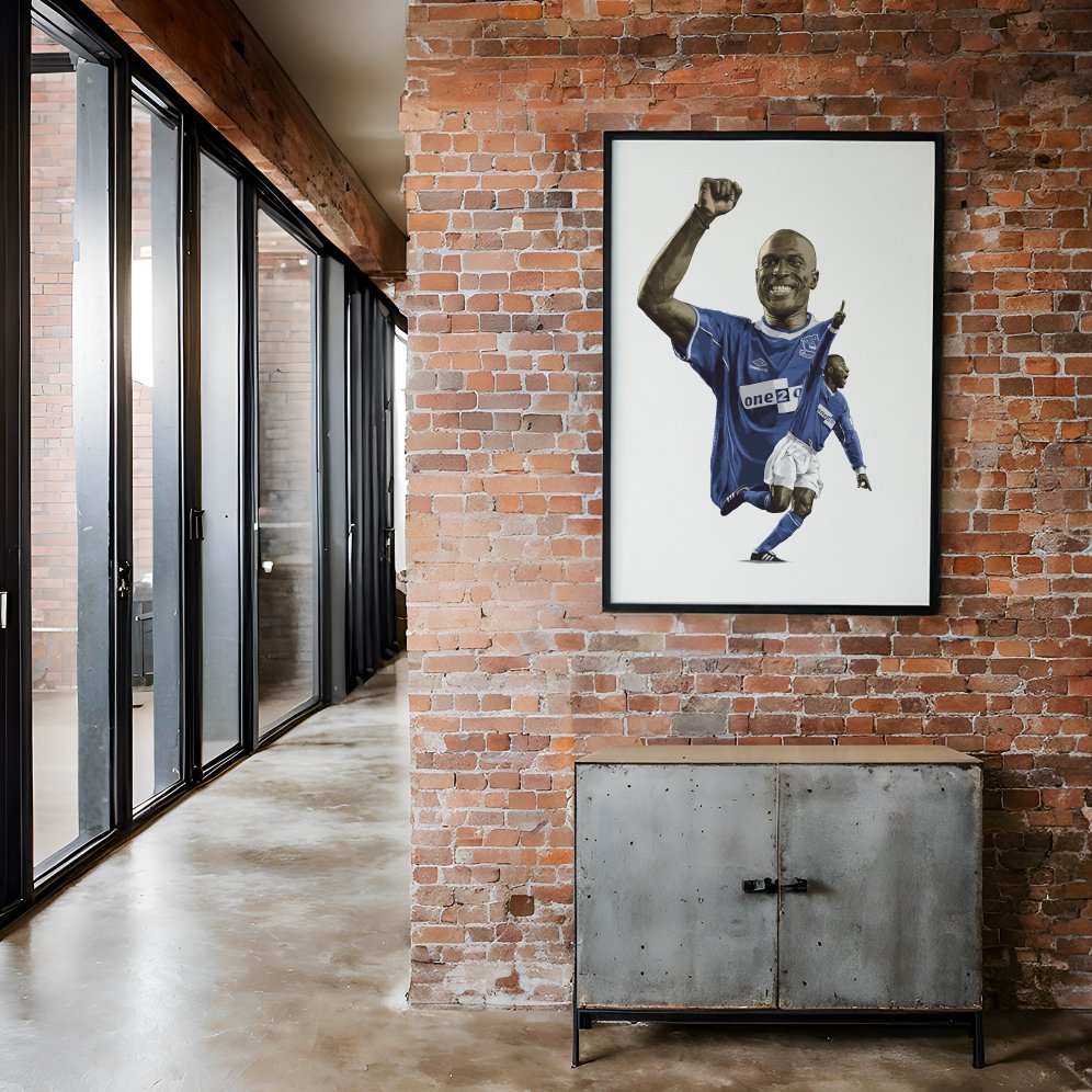 Super Kevin Campbell - Everton Print - Forever Everton