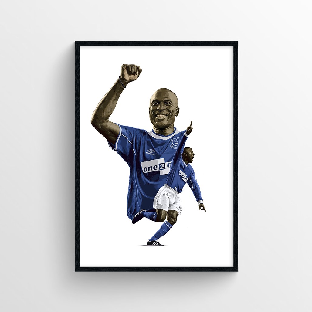 Super Kevin Campbell - Everton Print - Forever Everton