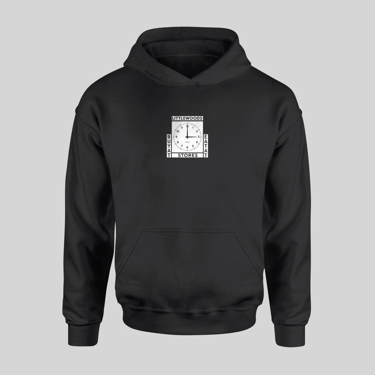 The Everton Clock Hoodie in Black by Forever Everton