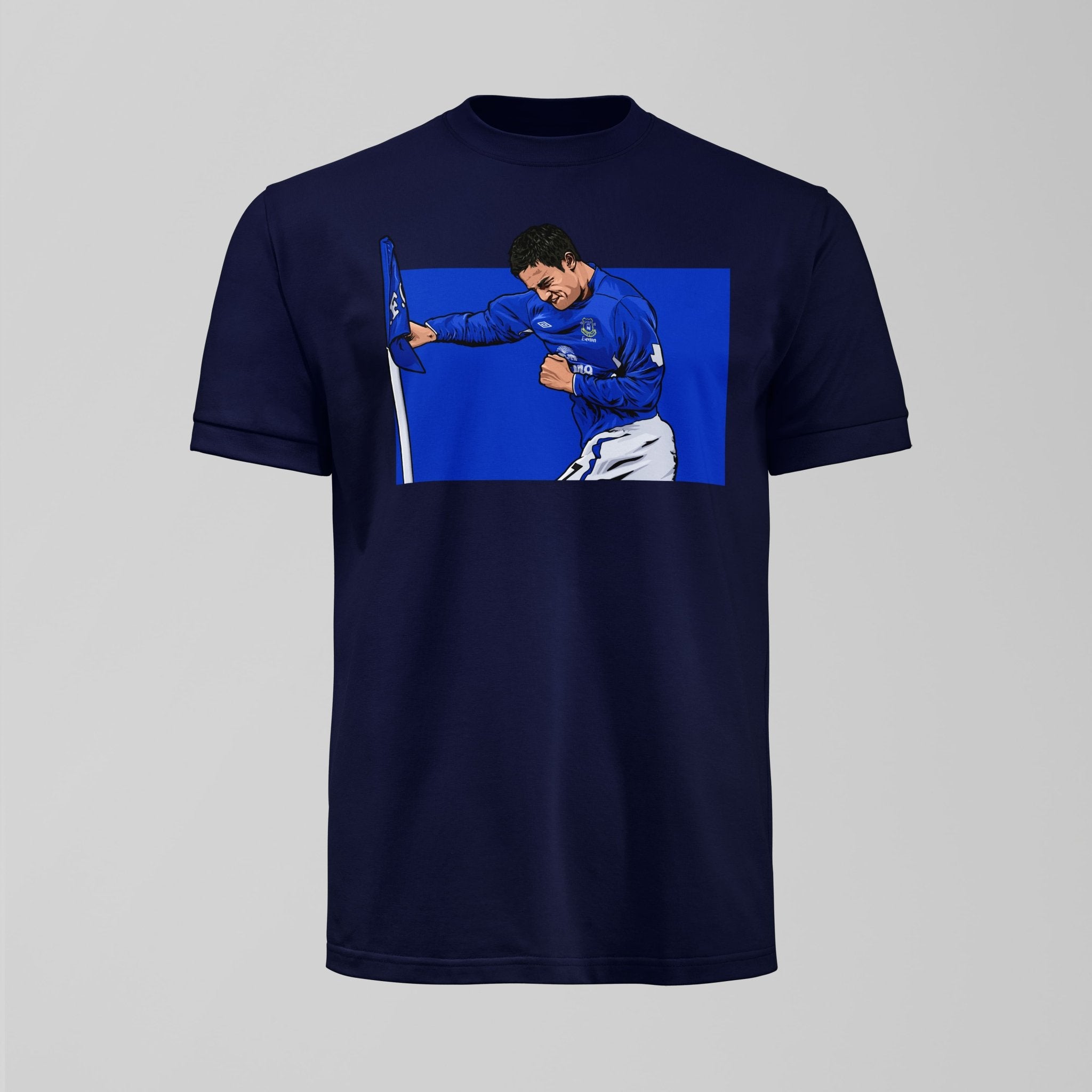 Tim Cahill Corner Flag Boxer T-Shirt - Forever Everton