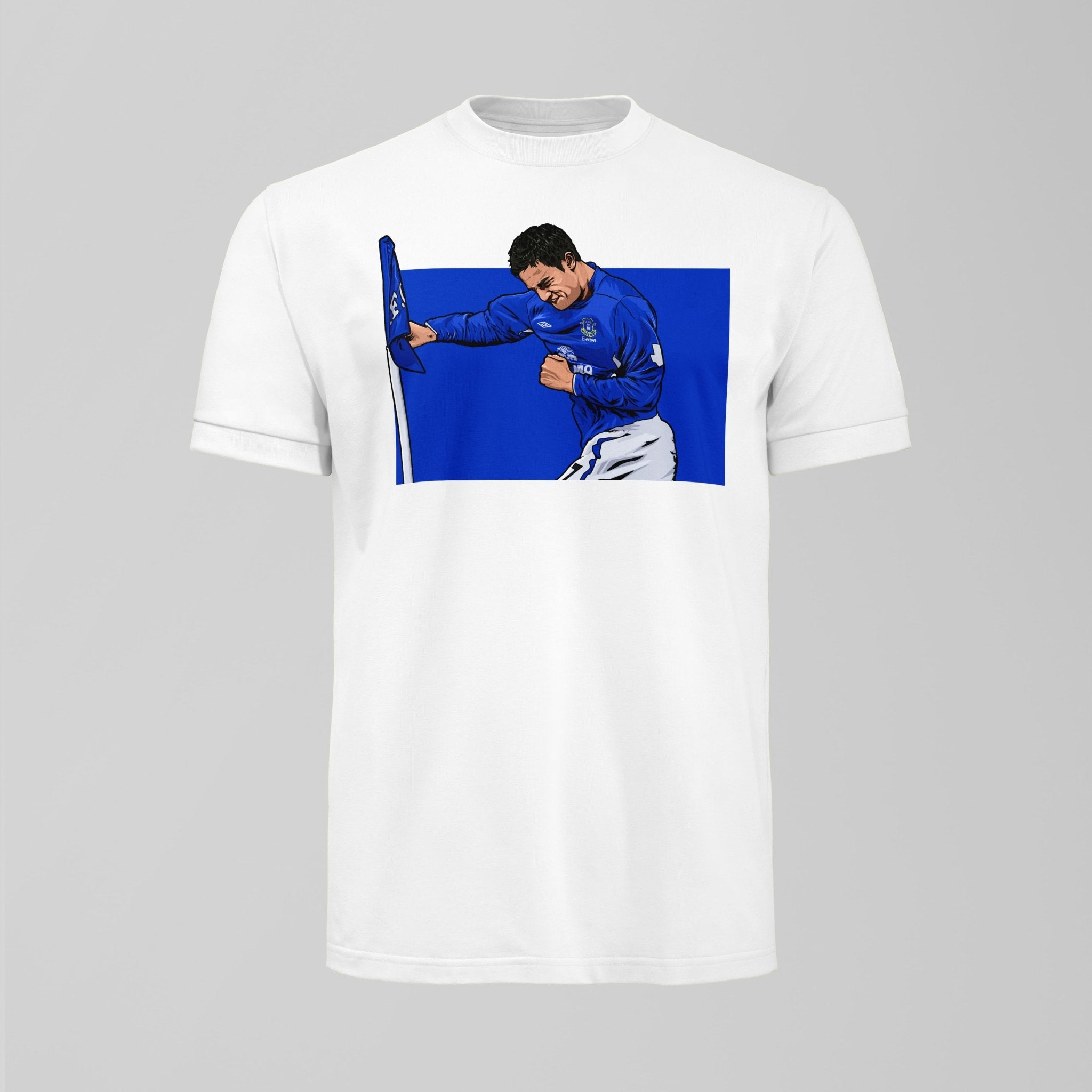 Tim Cahill Corner Flag Boxer T-Shirt - Forever Everton