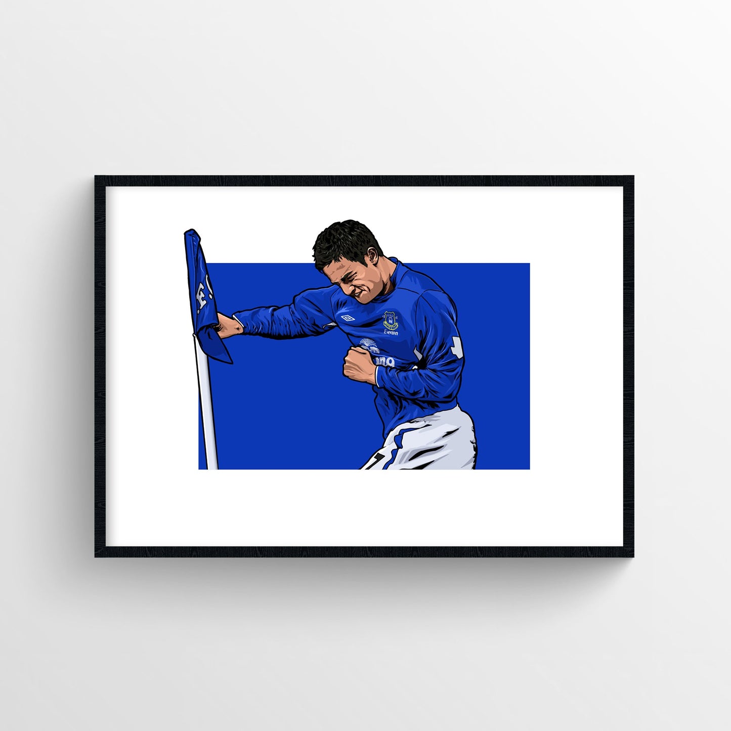 Tim Cahill Everton Print - Corner Flag Boxer - Forever Everton