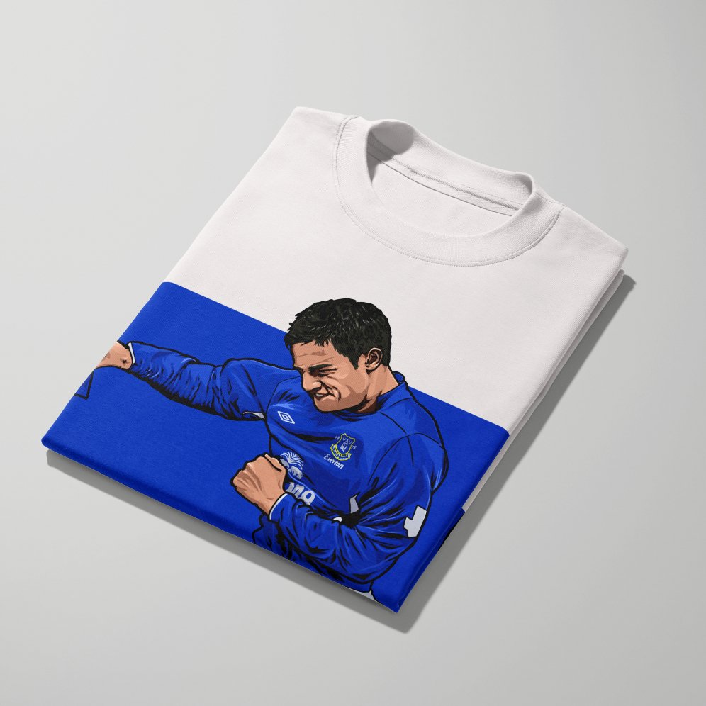 Tim Cahill Tshirt - Corner Flag Boxer - Forever Everton