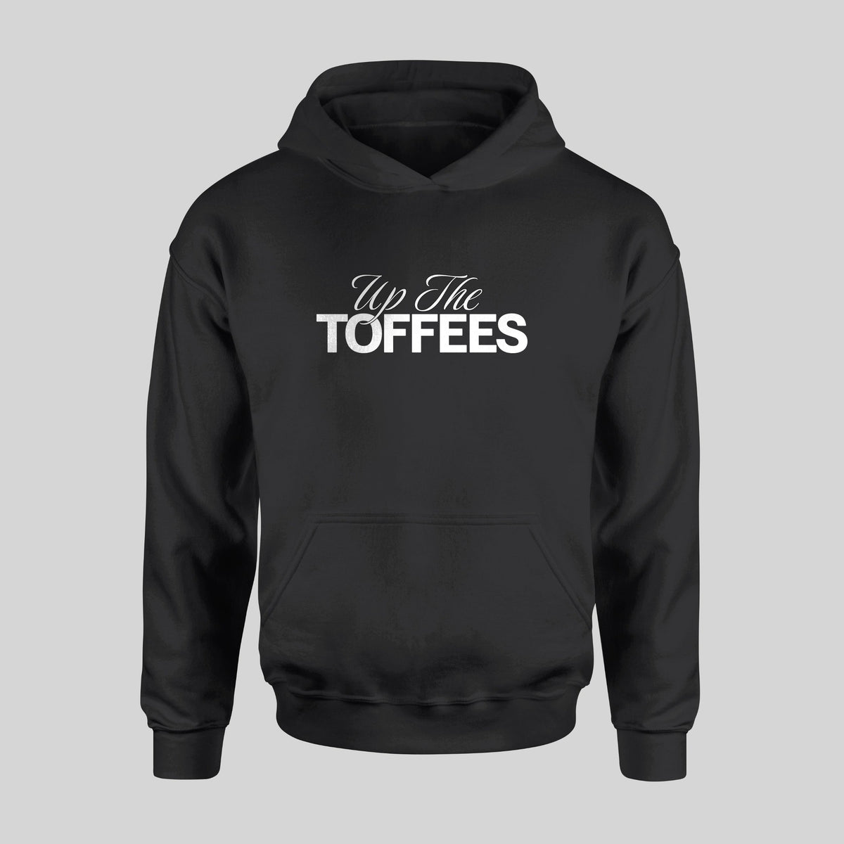 Everton Up The Toffees Script Hoodie in Black by Forever Everton