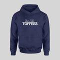 Everton Up The Toffees Script Hoodie in Navy by Forever Everton