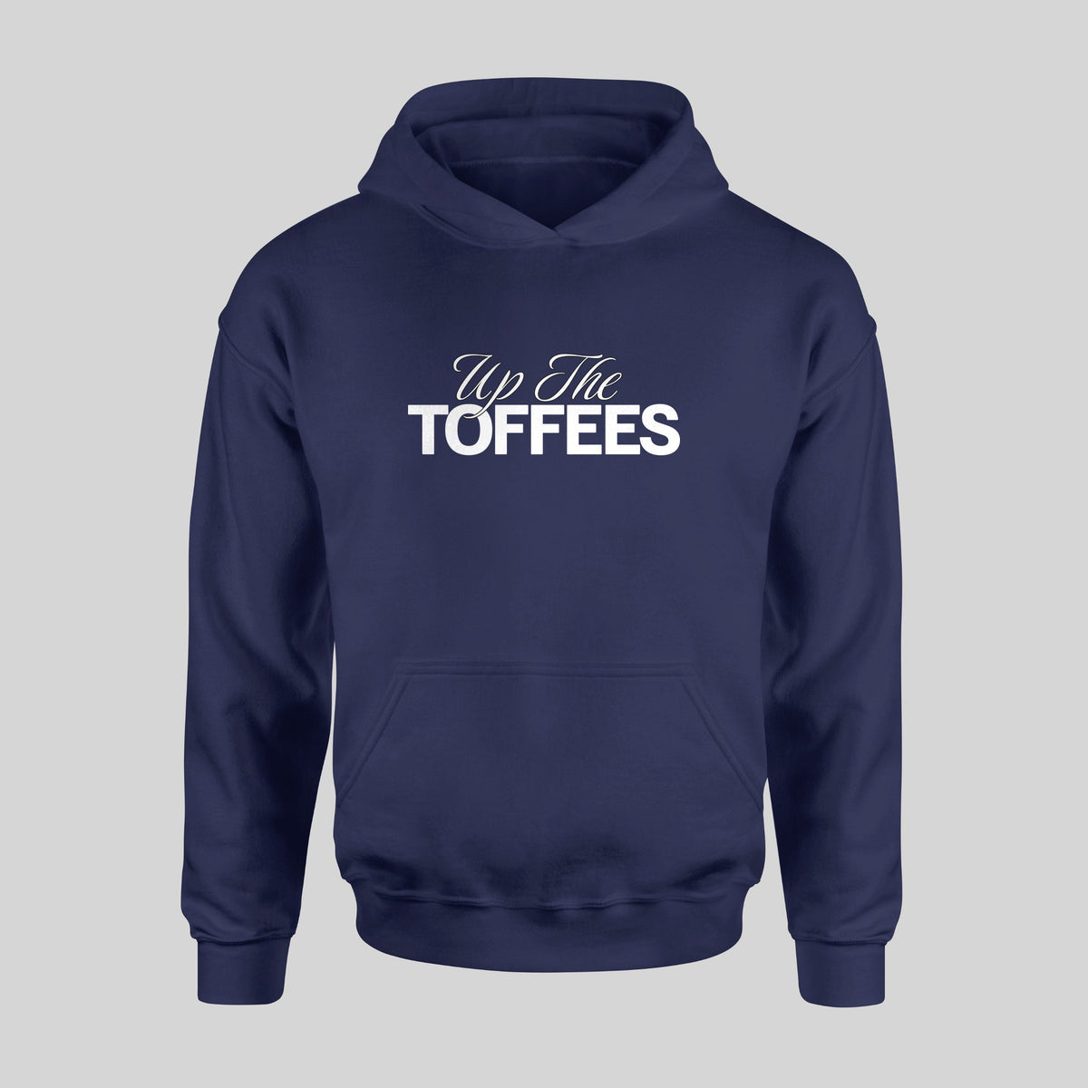 Everton Up The Toffees Script Hoodie in Navy by Forever Everton