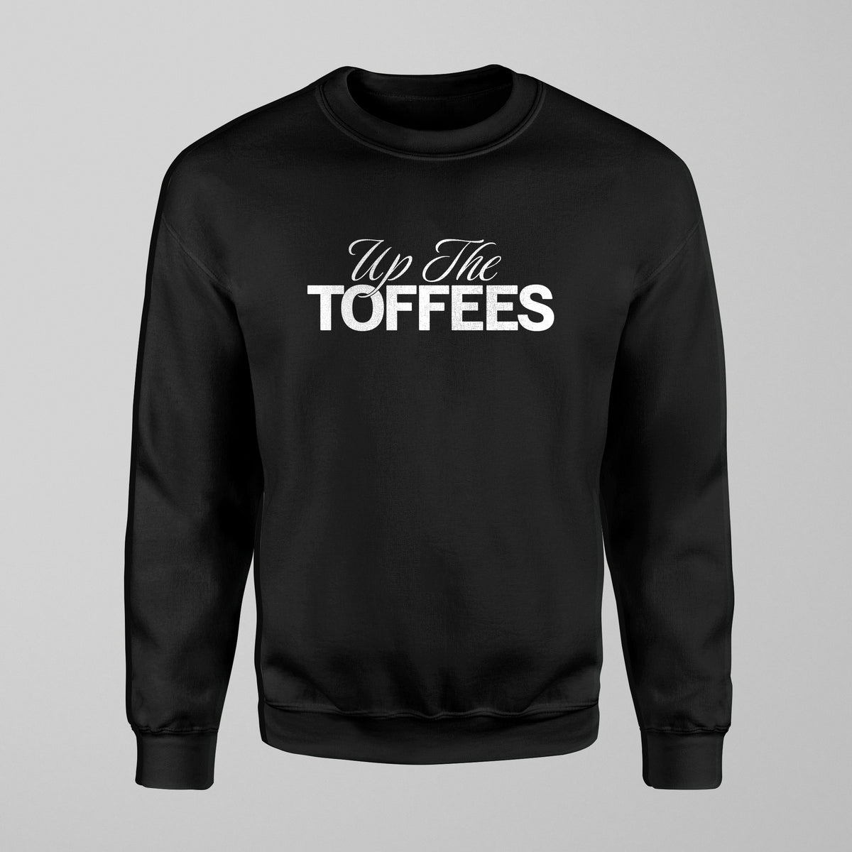 Everton Up The Toffees Script Jumper in Black by Forever Everton