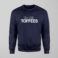 Everton Up The Toffees Script Jumper in Navy by Forever Everton