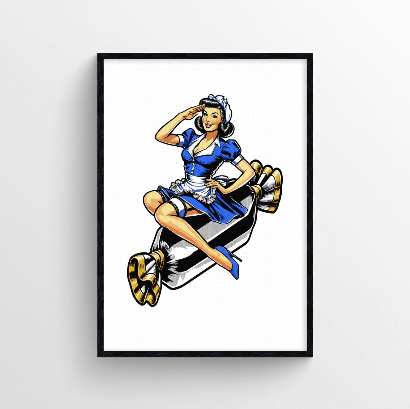 WWII Pin Up Style Toffee Lady - Everton Print - Forever Everton