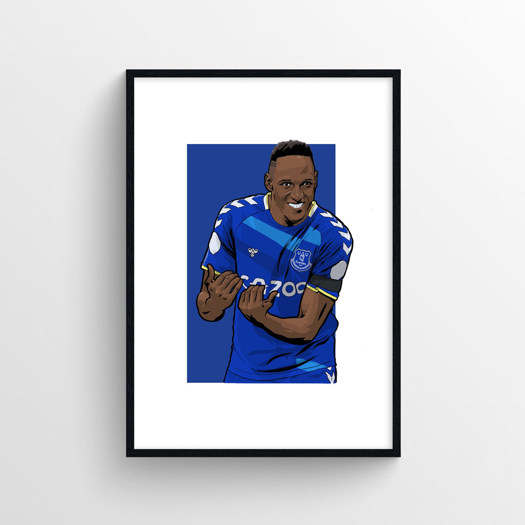 Yerry Mina Print - Everton 21/22 - Forever Everton