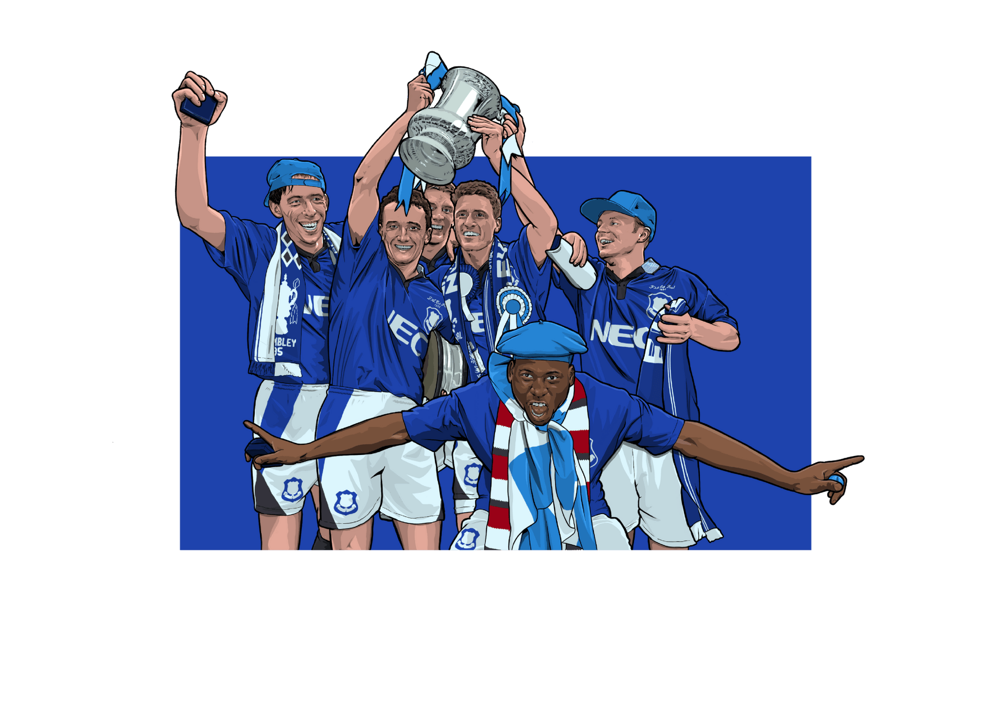 Everton FC 1995 - FA Cup Final Celebration - Just Doodlin